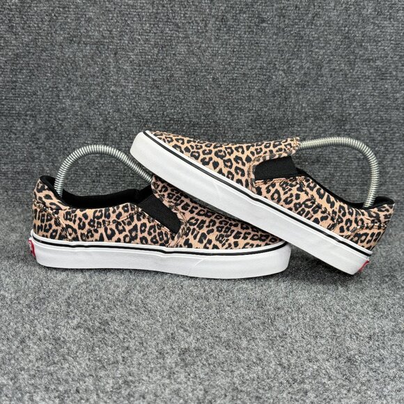 Vans Sneakers Women's Size 7.5 Cheetah Print Slip On Retro Athletic Skate Shoes - Picture 7 of 11